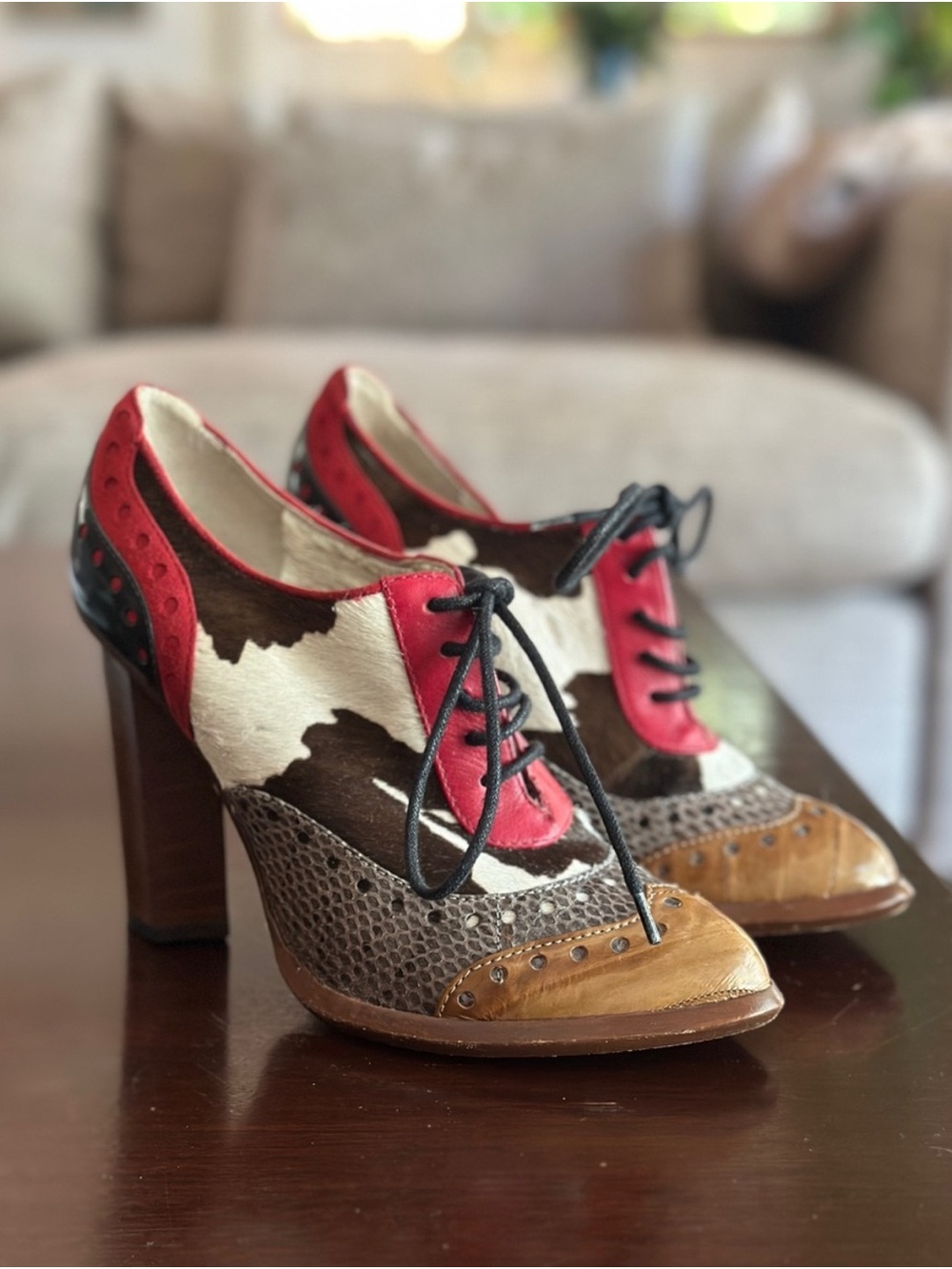 Dolce & Gabbana Lace-Up Oxford Heels